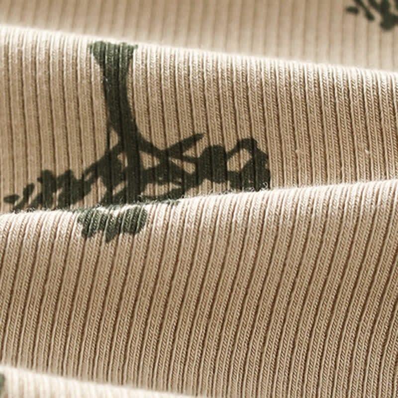 Baby Pine Tree Dark Khaki Pocket Romper