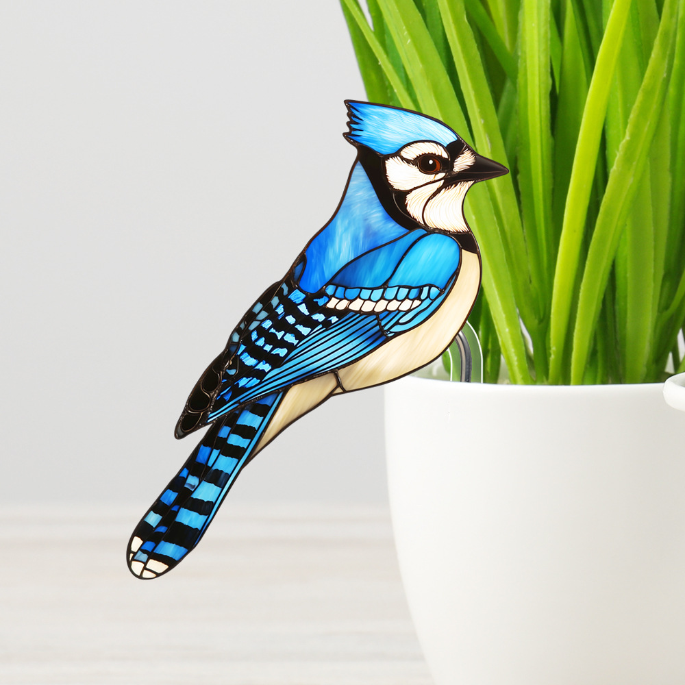 Stained Glass Kingfisher Suncatcher Decoration