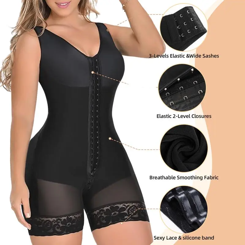 Women's Colombian Faja Full-Body Shaper (Tummy Control, Butt Lifter)