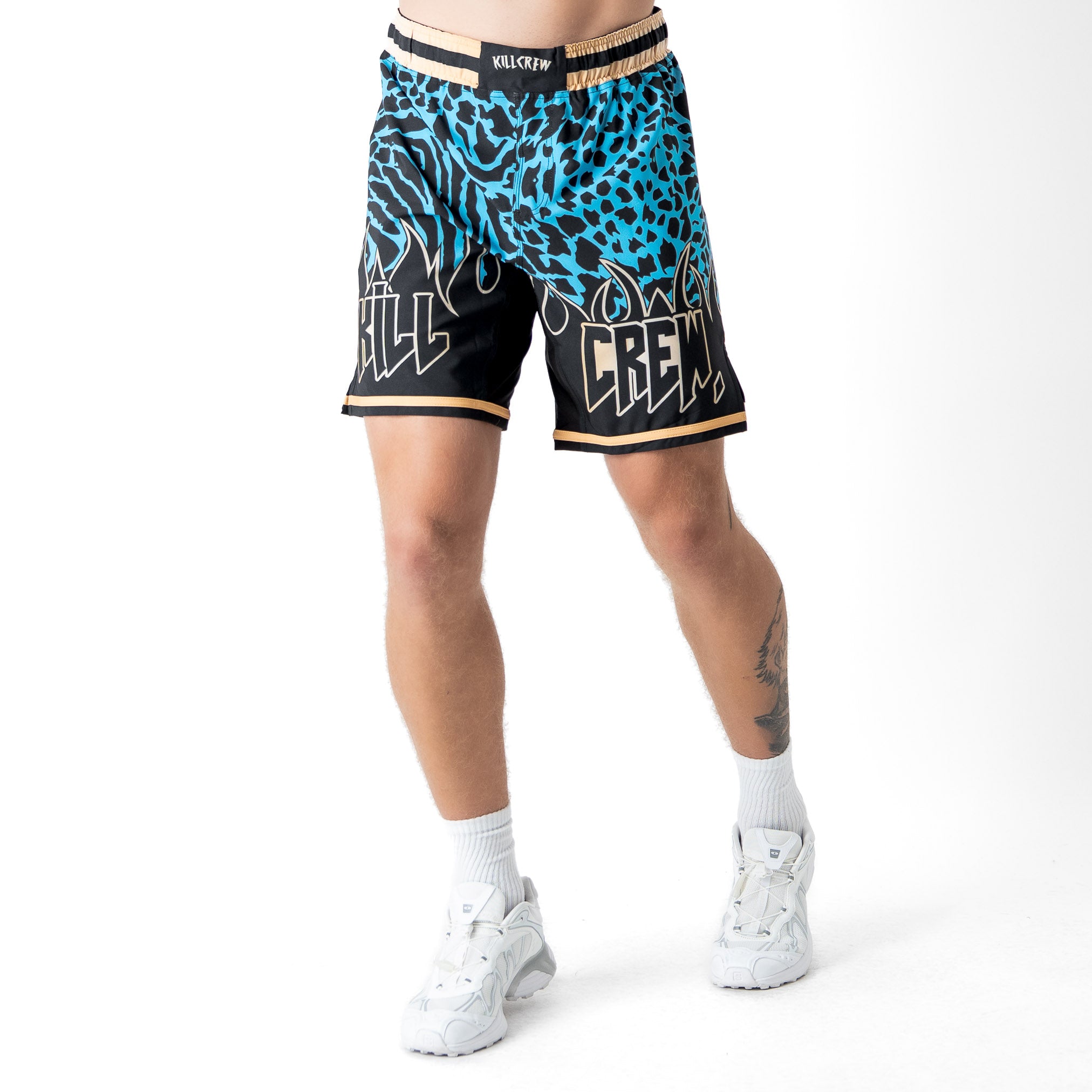 BSEM FIGHT SHORTS (RELAXED CUT) - BLUE / GOLD