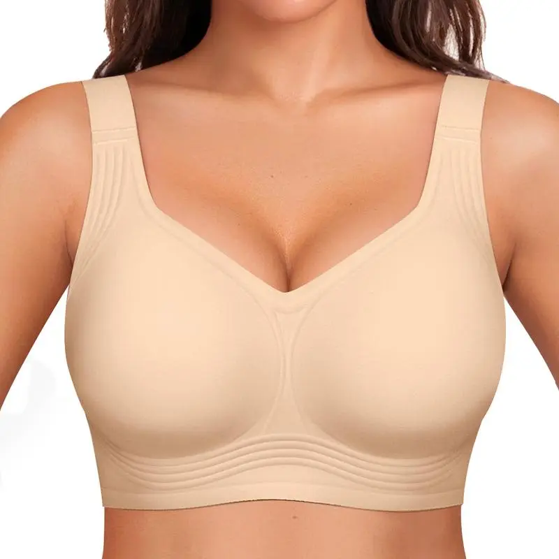 Women Wirefree Bras for Women Full Coverage No Underwire Everyday Bras Comfortable Wireless Padded Bras