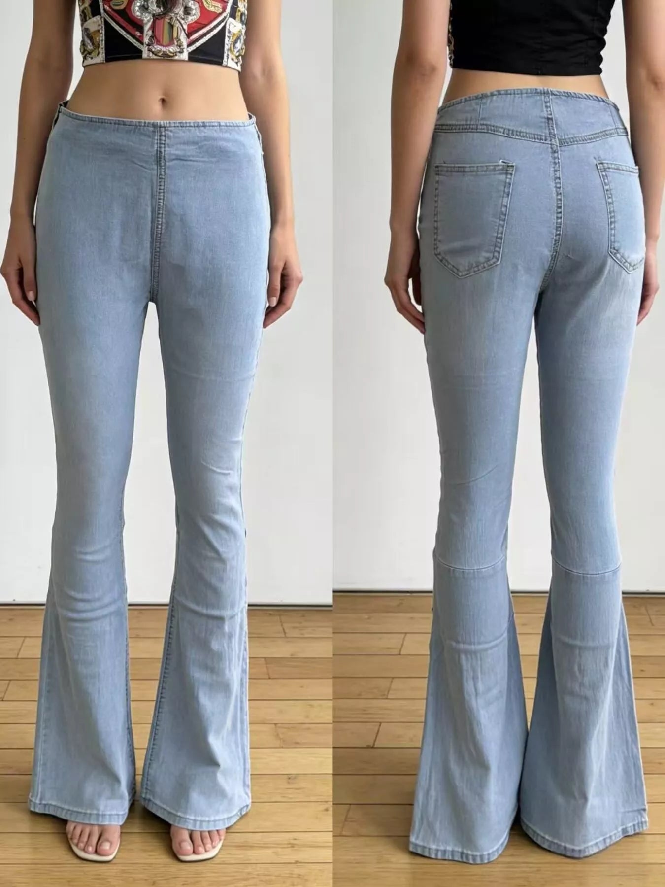 High-Waisted Flare Jeans