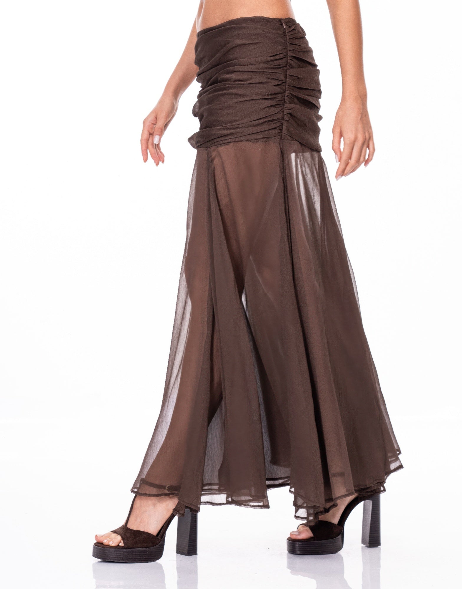 Mesh Maxi Skirt