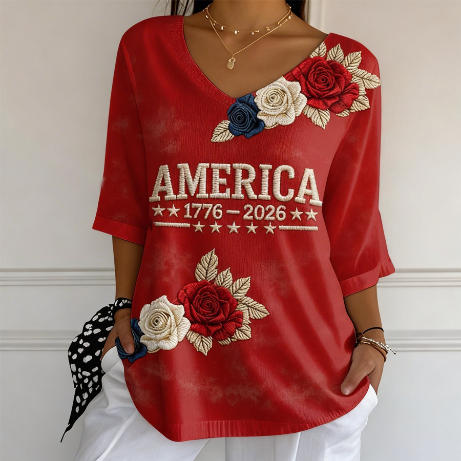 Women's 250th Anniversary Printed Casual T-shirt