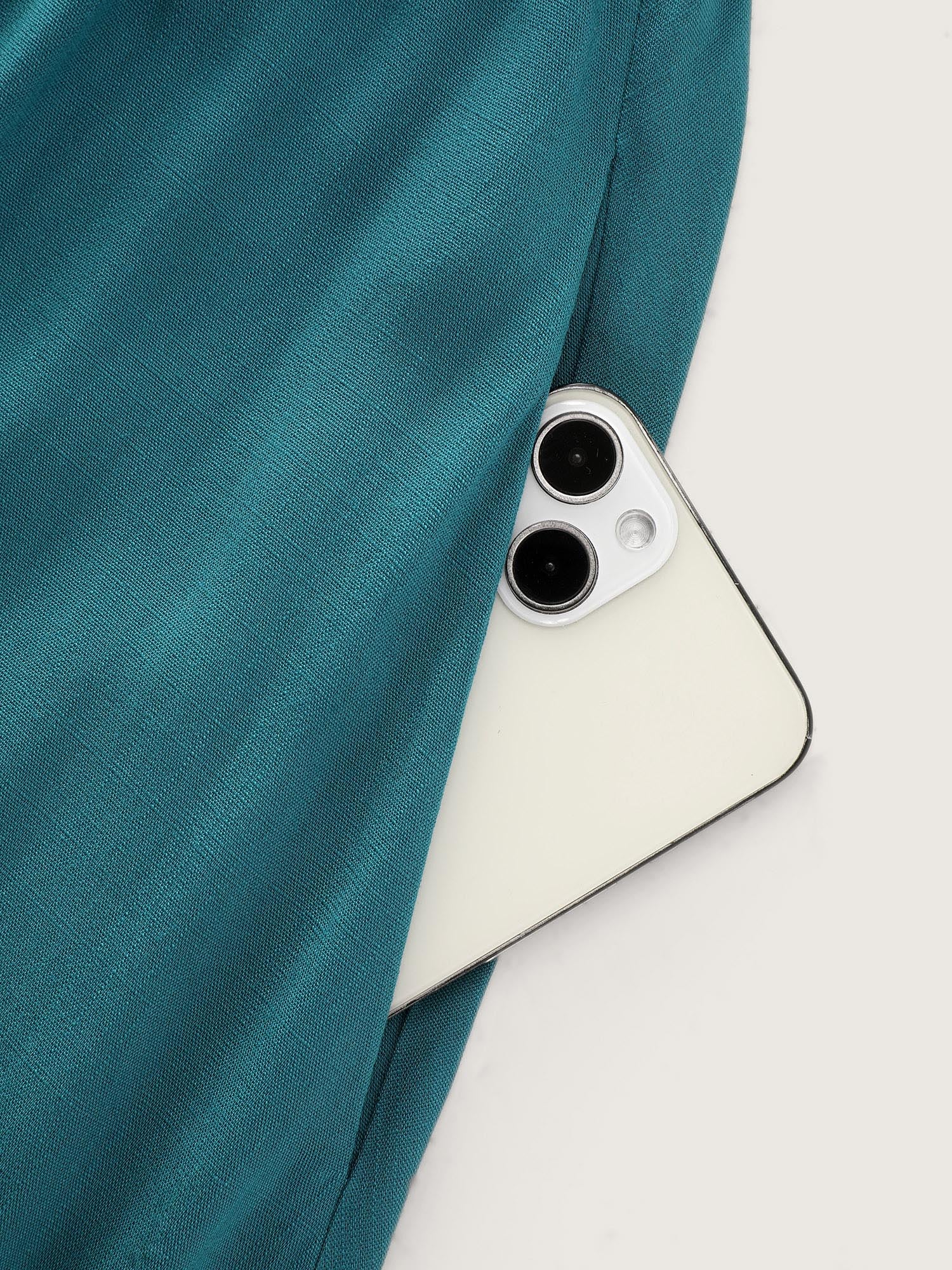 Boho Striped Lace Trim Midi Dress