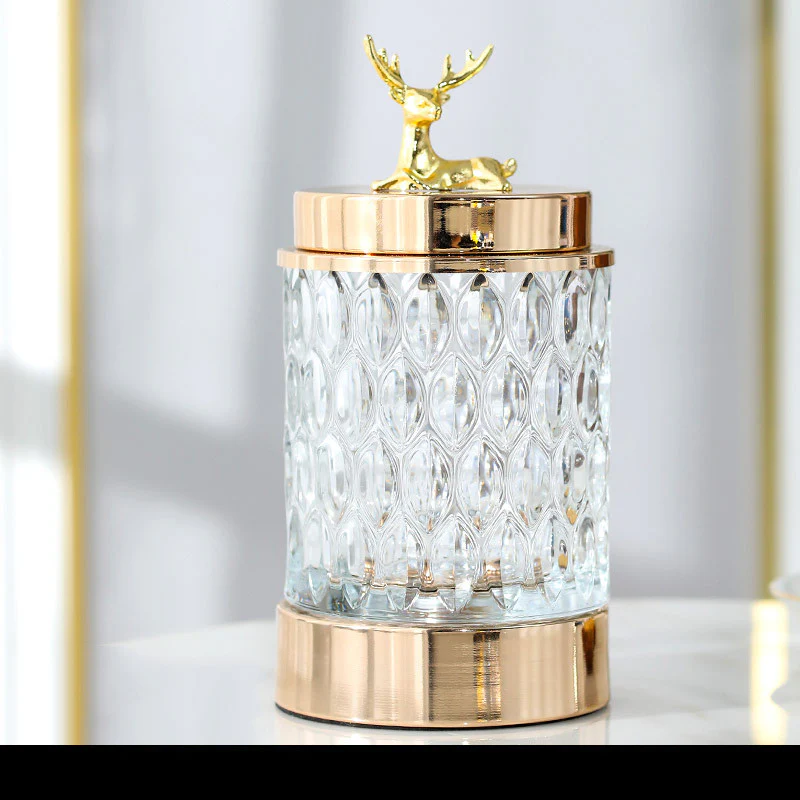 Gold Embellished Glass Jars