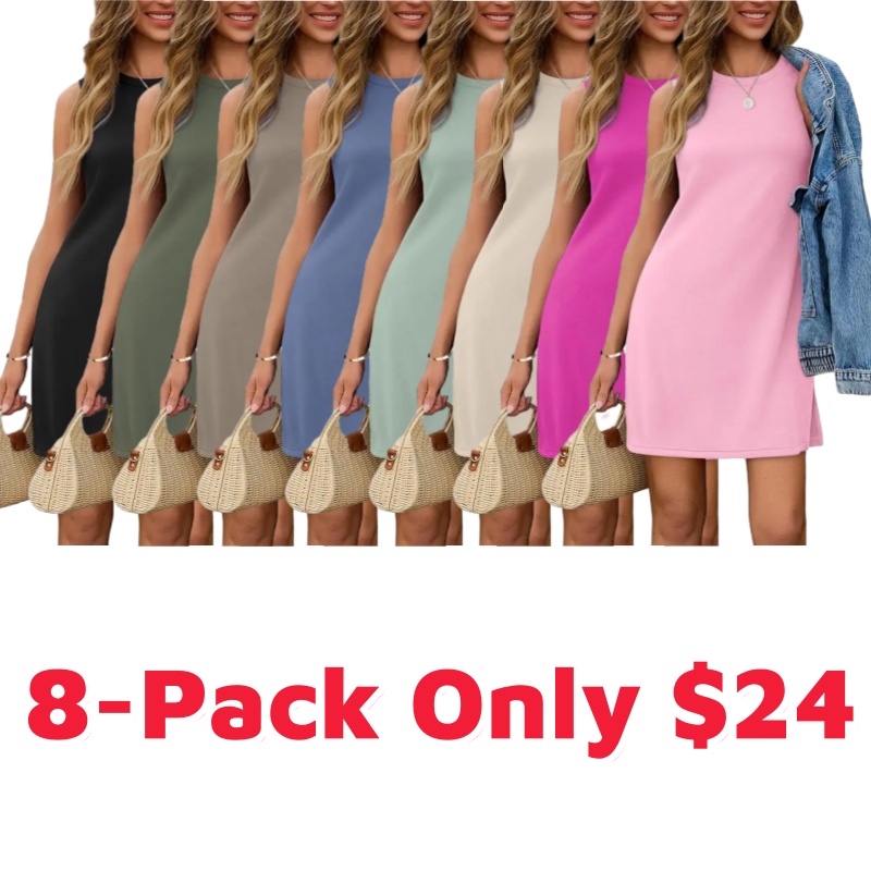 Dresses for Women 2026 Casual Summer Sundresses Sleeveless Tank Dress Fashion Outfits