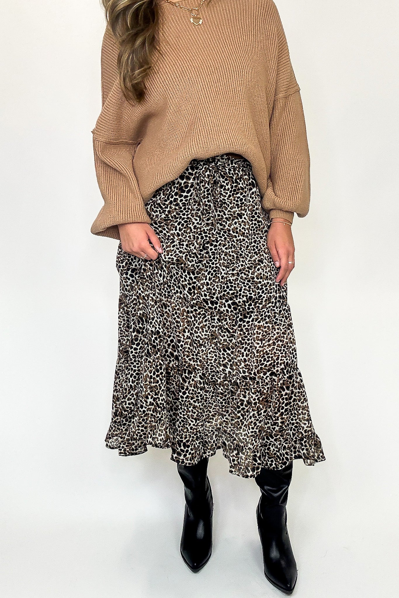 Untamed Tiers Animal Print Maxi Skirt