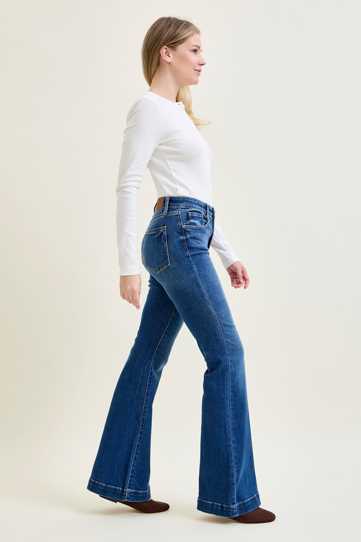 Penny Wide Hem Flare Jeans
