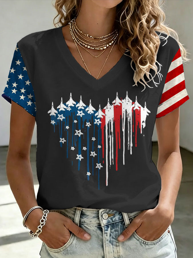 Women'S 250Th Anniversary Independence Day Printed T-Shirt