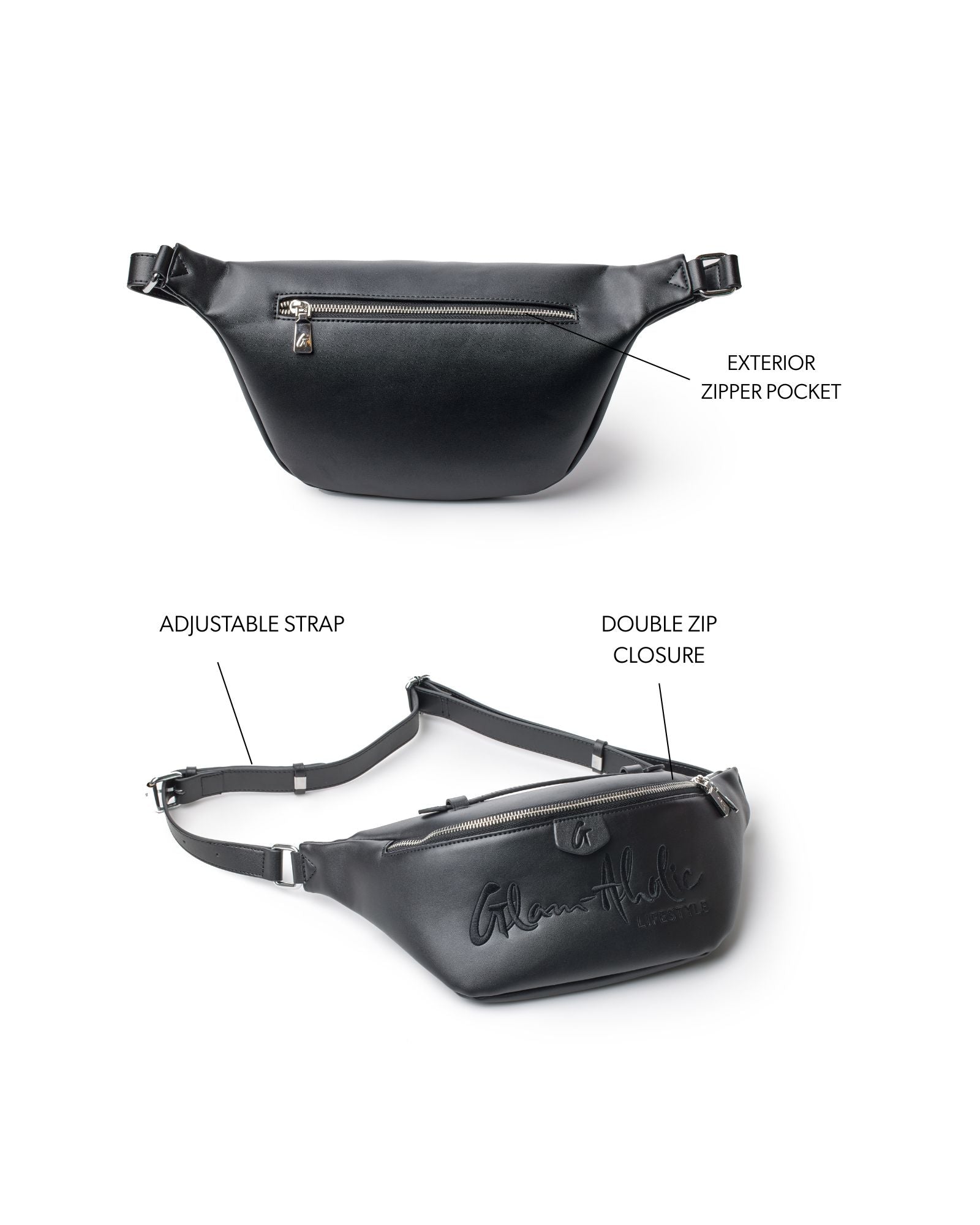 SIGNATURE LOGO FANNY PACK - BLACK