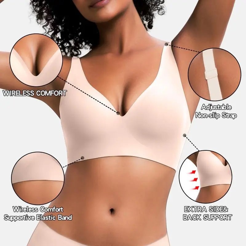 Jelly Wireless Women Comfortable Push Up Bras