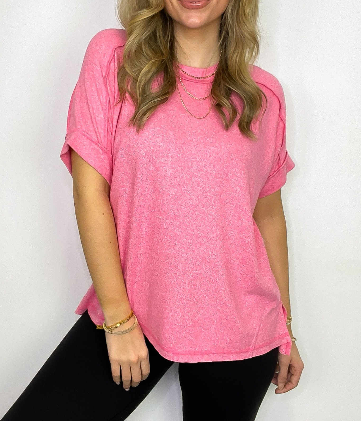 Sunday Muse Melange High Low Tee