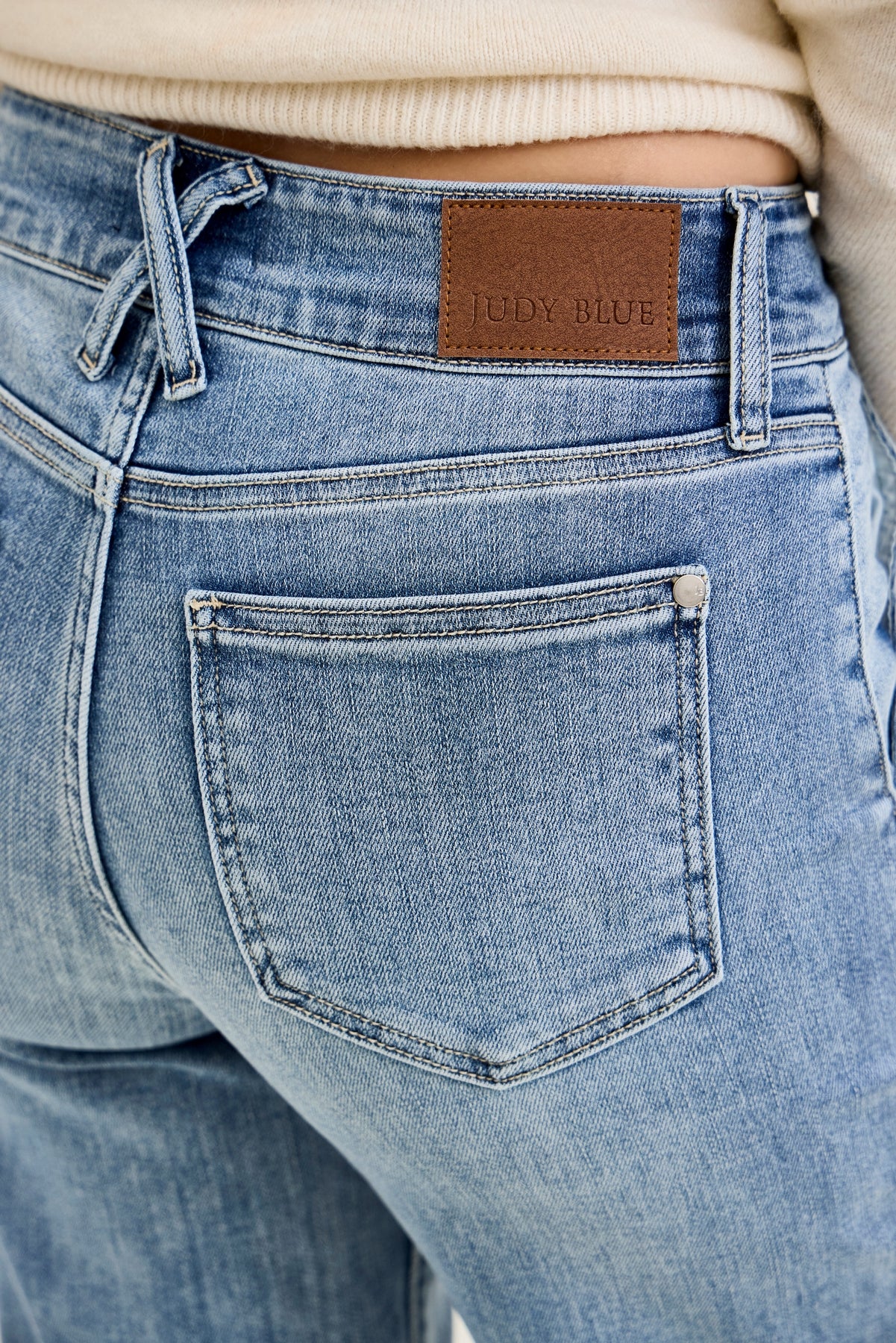 Penny Light Grey Blue Trouser Wide Leg