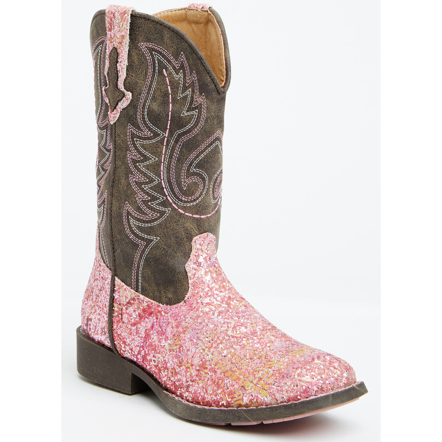 Girls' Glitter Southwest Western Boots - Square Toe