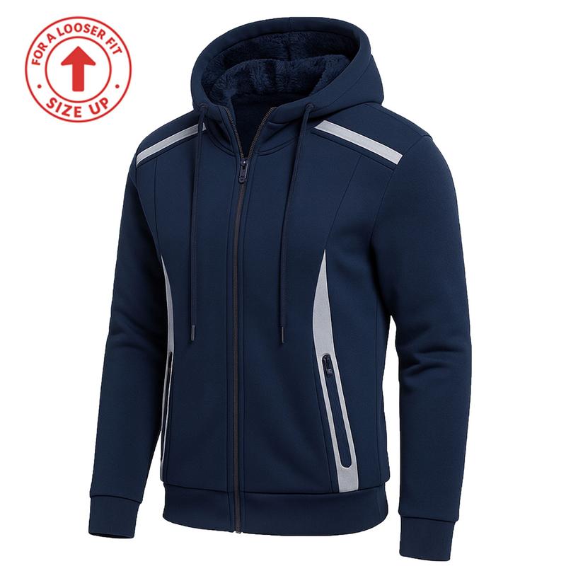 Men’s Heavyweight Sherpa Fleece-Lined Tech Zip Hoodie