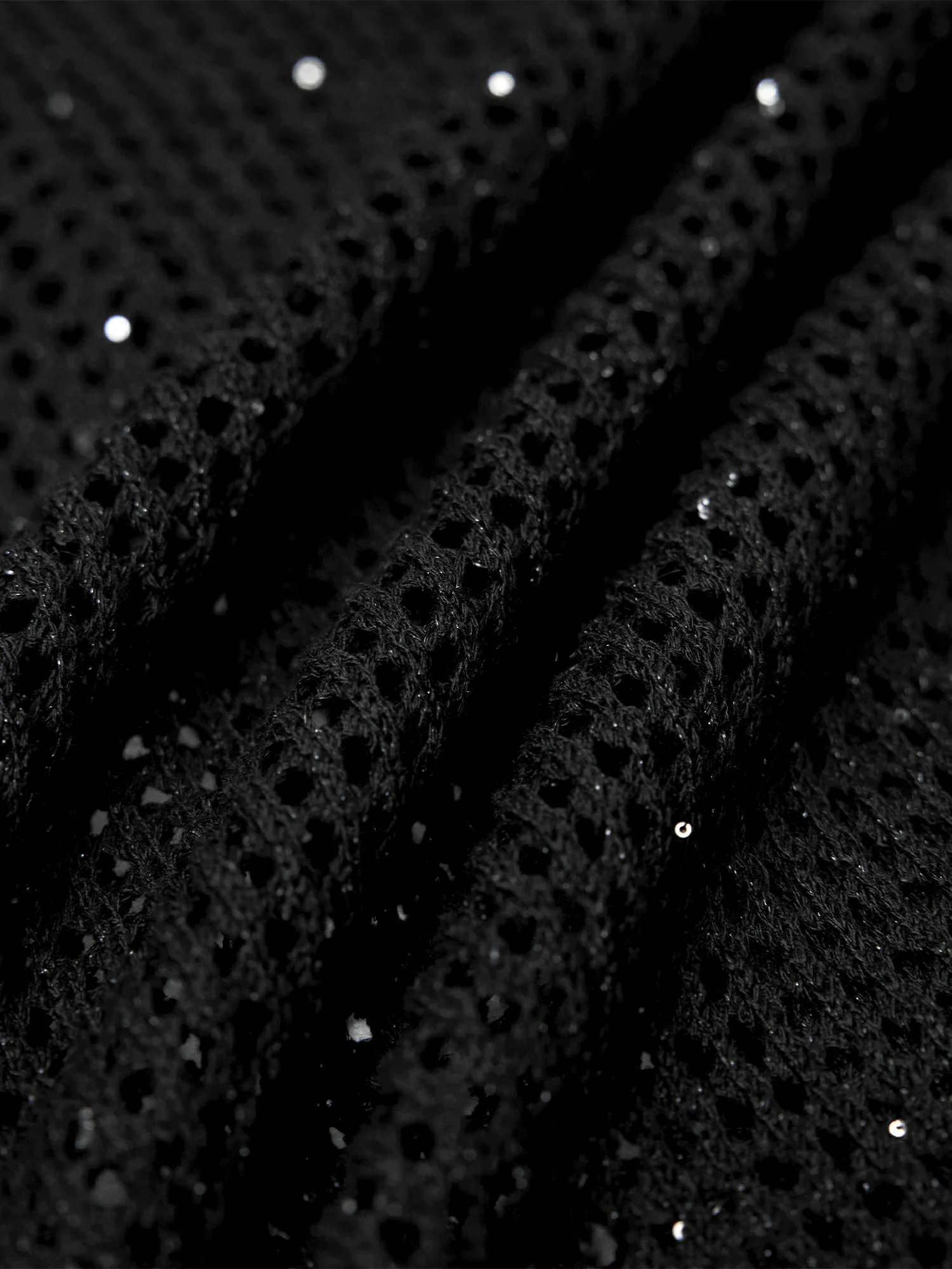 Lyocell & Linen Round Neck Hollow Sequin Vest