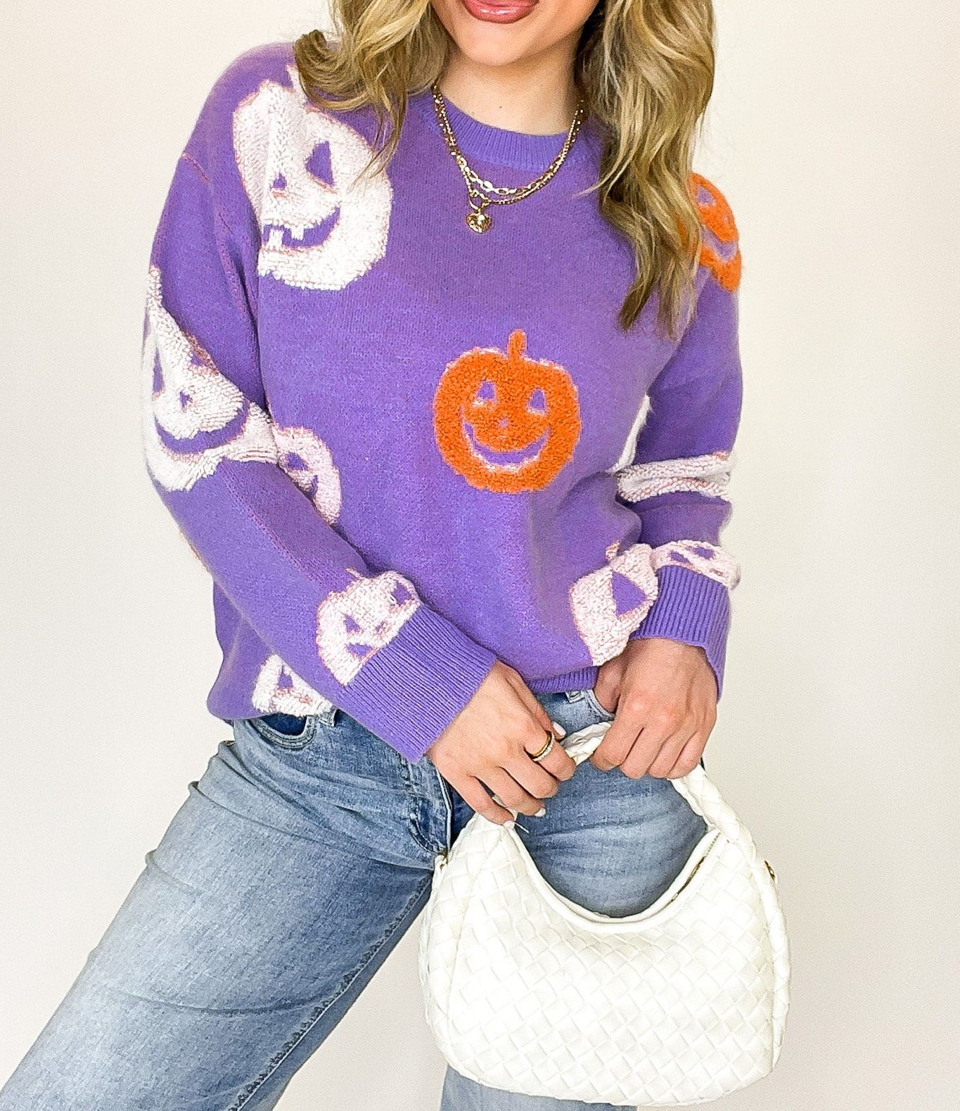 Fall Frosting Pumpkin Knit Sweater - FINAL SALE