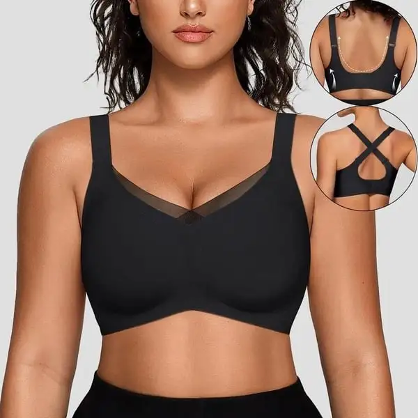Women Wireless V-Neck Mesh Bralette (Just $3 Each!)