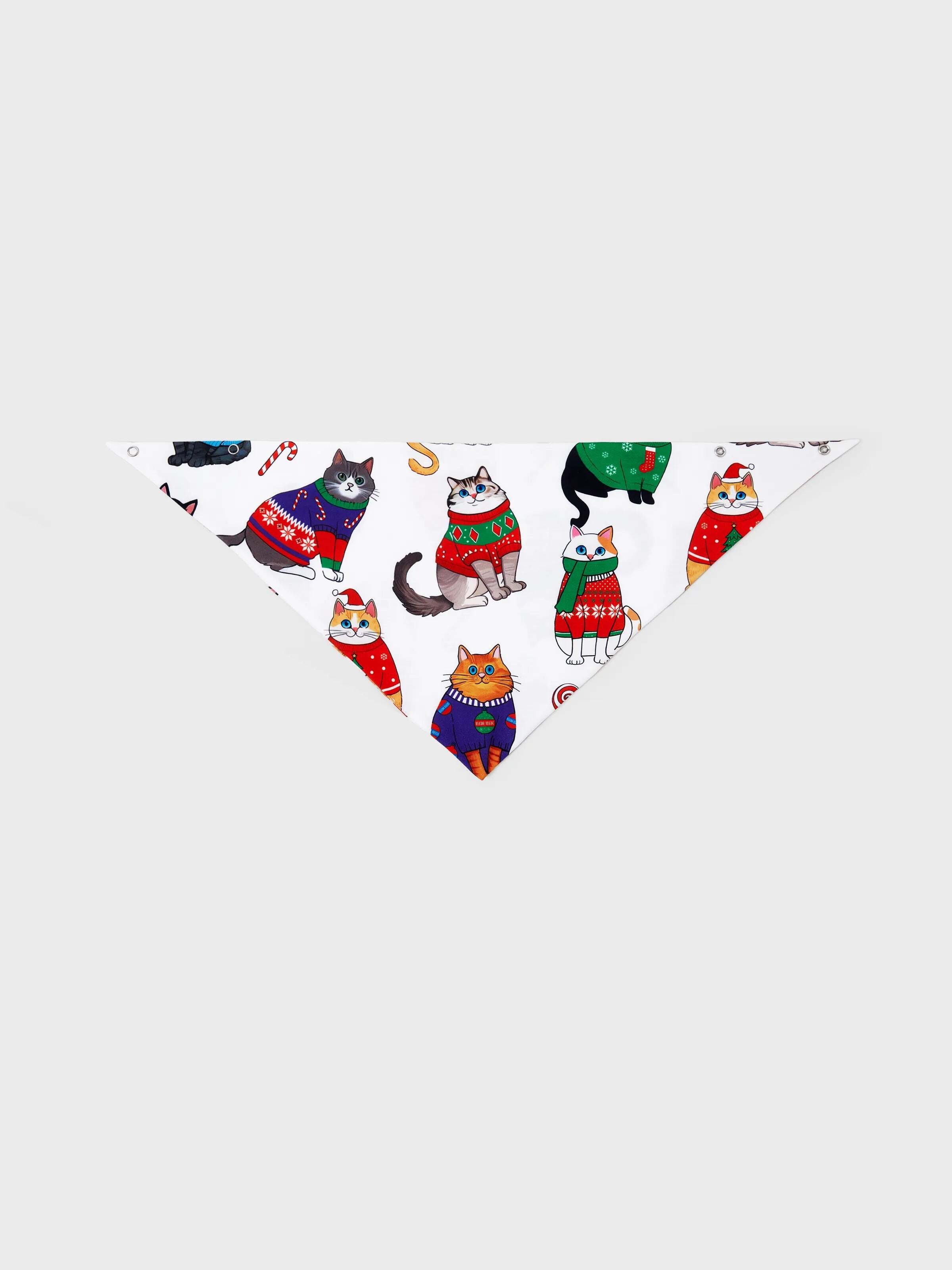 Christmas Matching Family Pajamas Set Christmas Cat Print PJS with Christmas Socks Multi-color