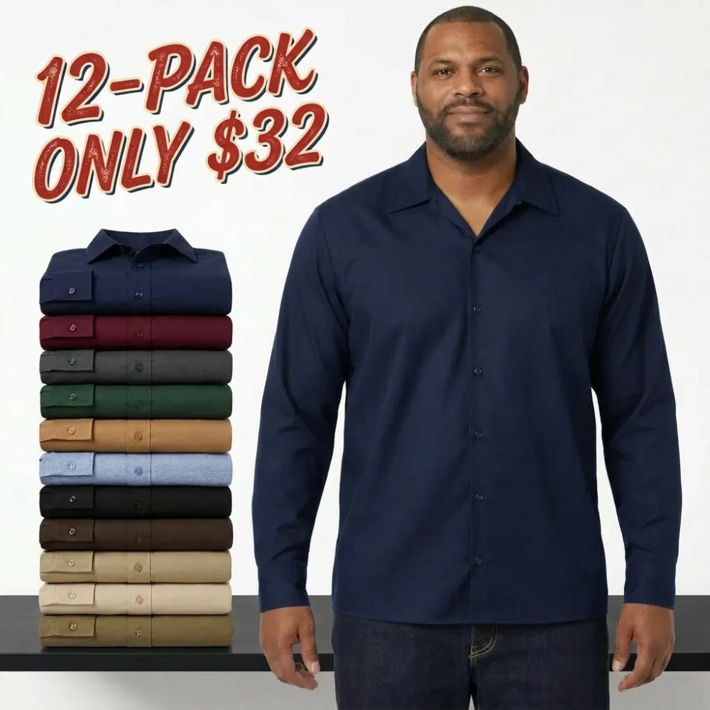 2026👍Work  Shirt 1574 Men's Long Sleeve Button Up Multiple Colors Available