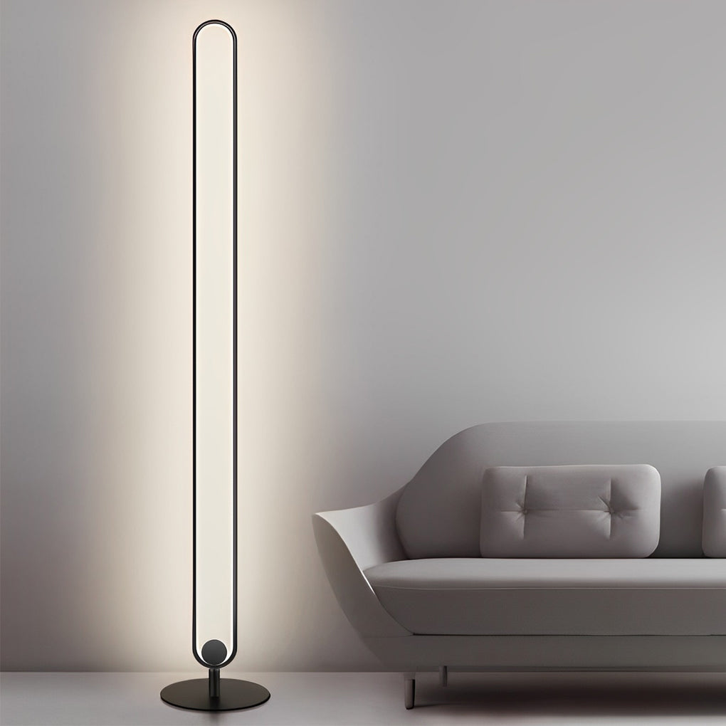 Minimalist Round Rectangular LED Nordic Floor Lamp Standing Light