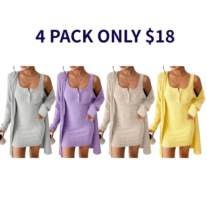 Women's Striped Dress Set