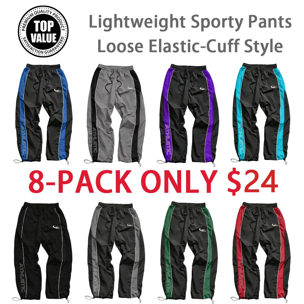 Unisex Casual Printed Elastic Cuff Sport Pants