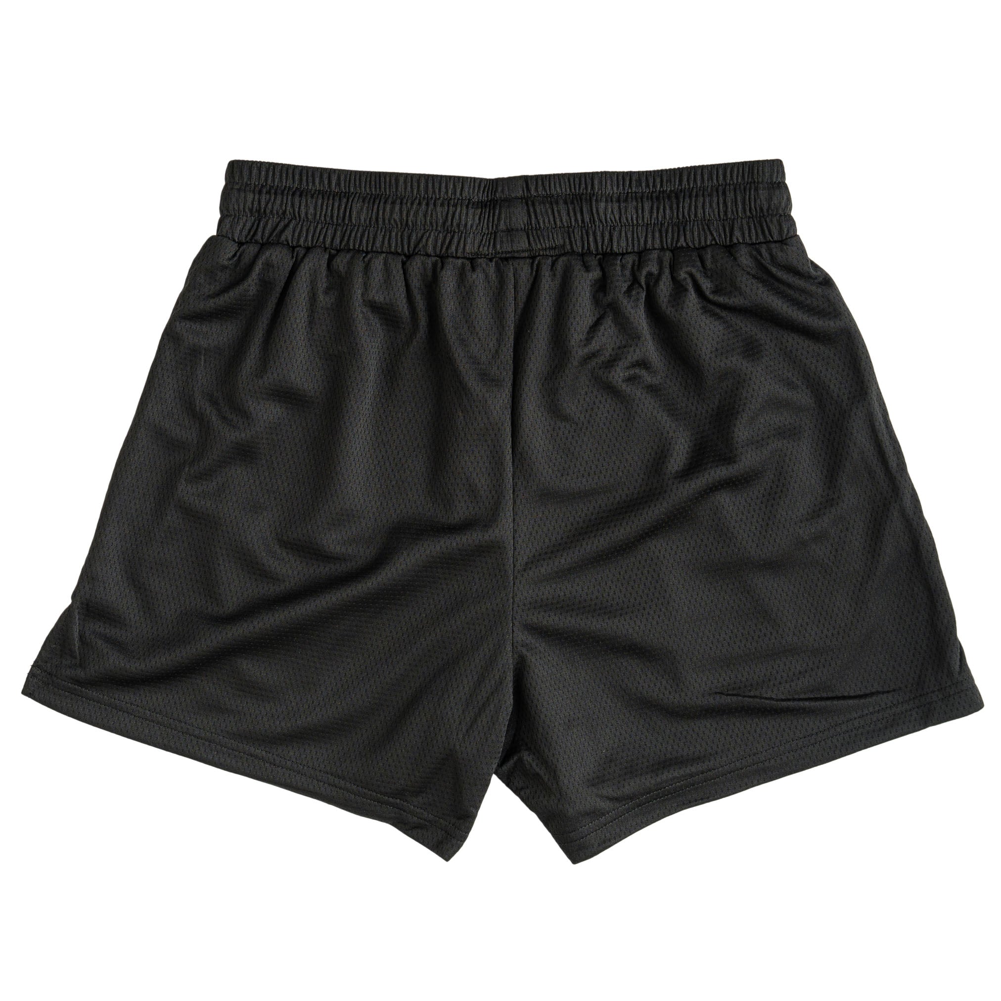 MUAY THAI FLAME SHORTS (MID THIGH CUT) - BLACK / WHITE