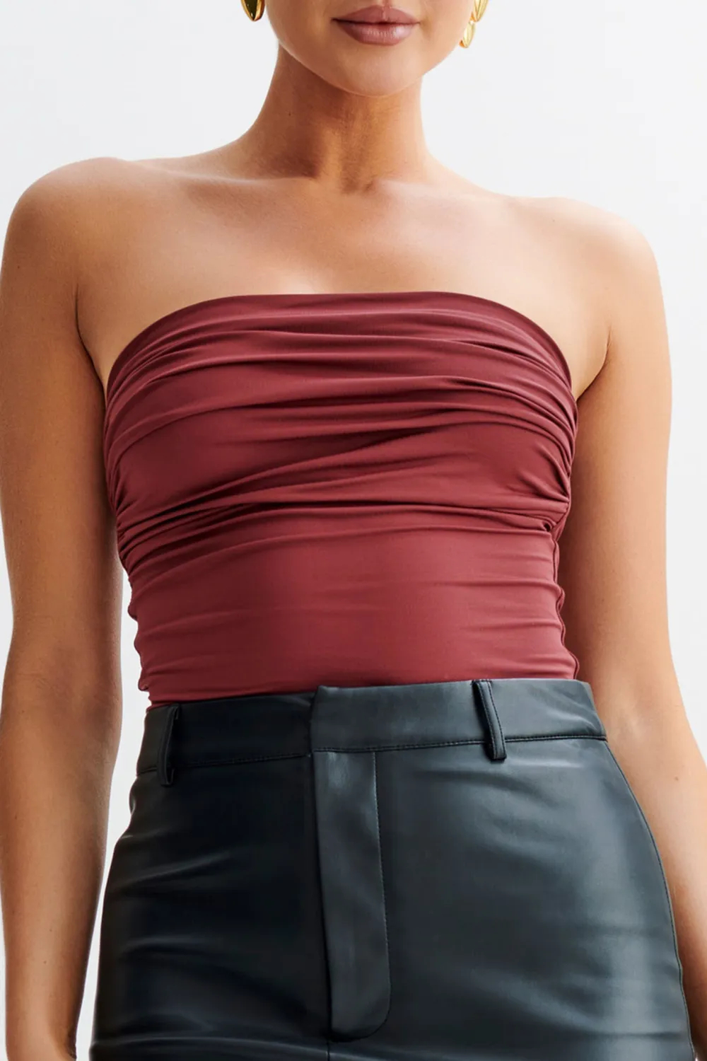 Recycled Nylon Ruched Bodysuit