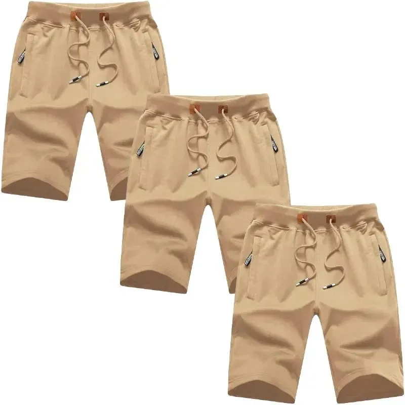 9PACK-Men'S Summer Casual Shorts With Zipper Pockets