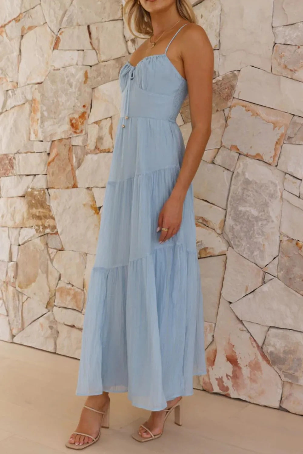 Smocked Back Midi Cami Dress