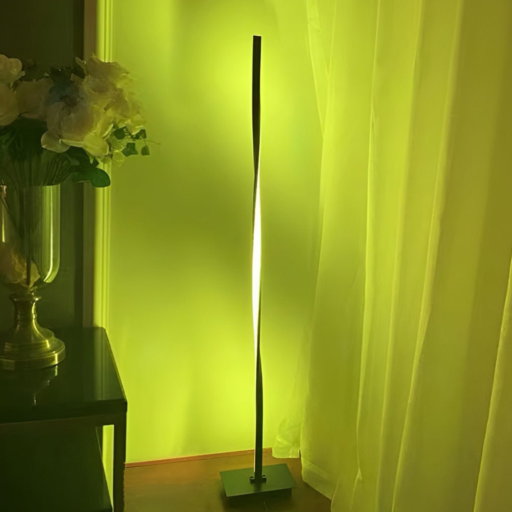 Twisted Strip Remote Control RGB Dimmable LED Modern Floor Lamp Standing Lamp