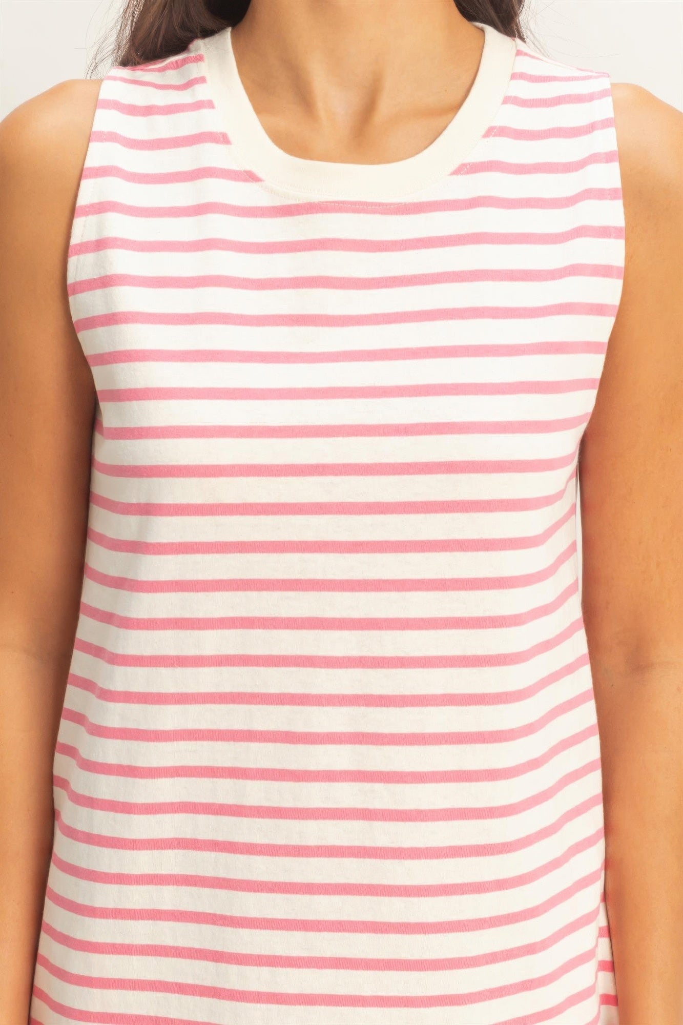 Striped Sleeveless Mini Dress