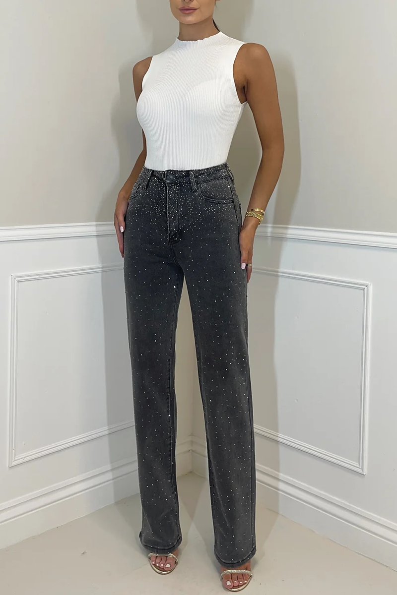 Women's Elegant Starry Sky Hot Diamond Jeans