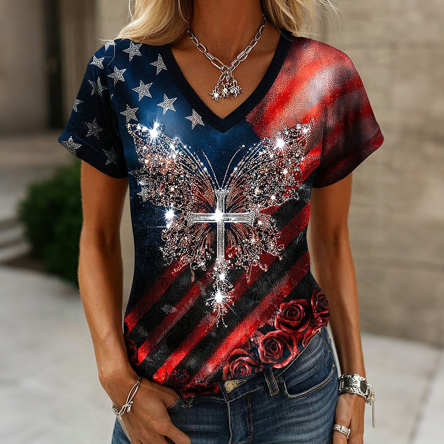 Women's Retro American 250th Anniversary Short-Sleeve T-Shirt