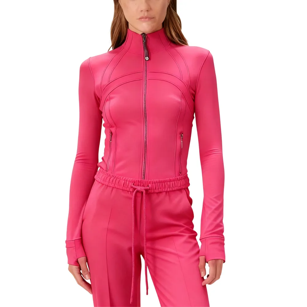 Women's Cropped Zip-Up 2-Piece Set