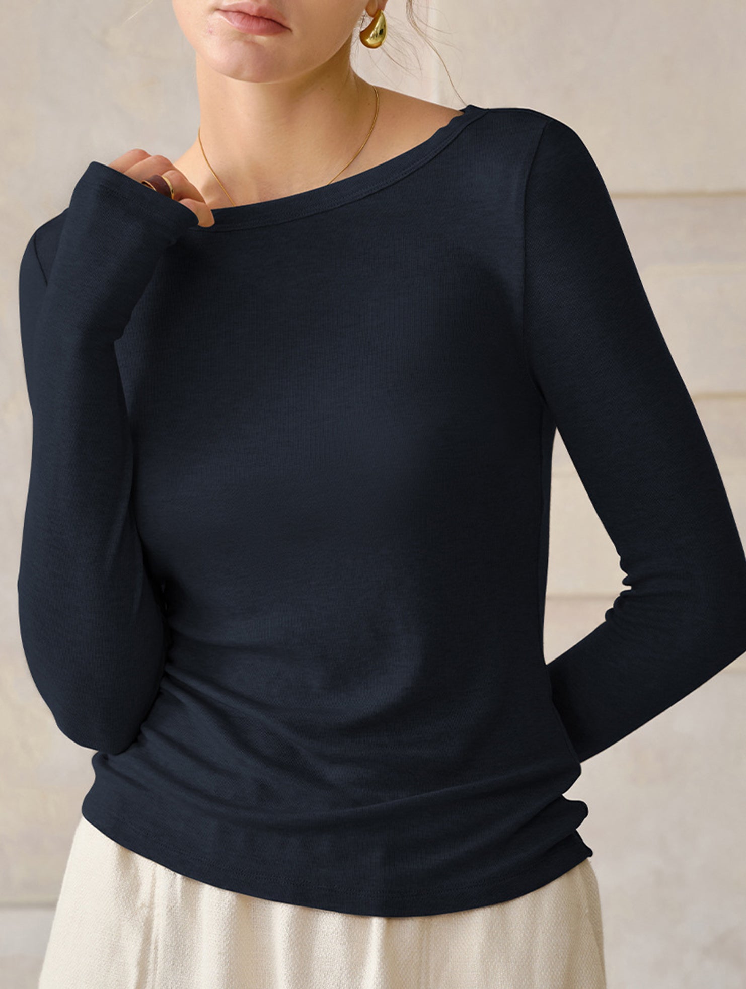 Tencel Wool Slim Fit Short Base Layer Top_CWTTL01219