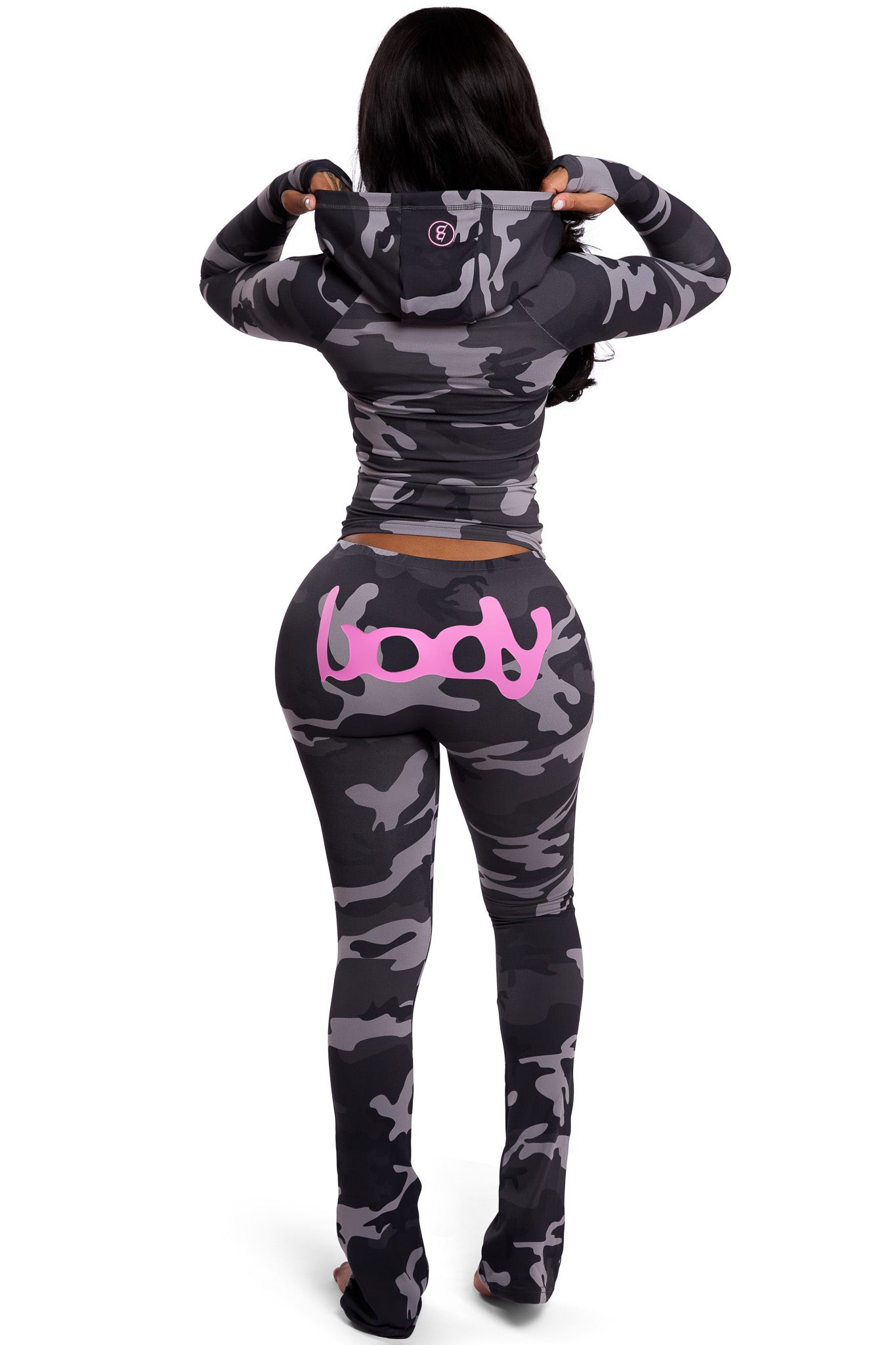 BASICS HOODIE 2.0 (GREY CAMO/HOT PINK)