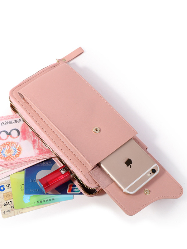 Simple Solid Color PU Sling Bag Shoulder Bag