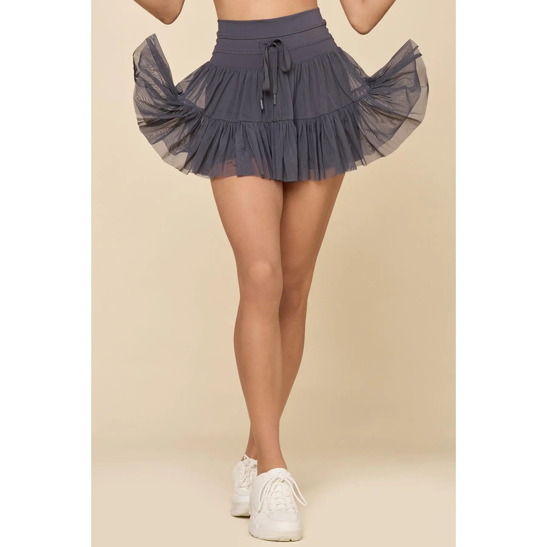Women’s High-Waist Active Tennis Skort With Built-In Shorts