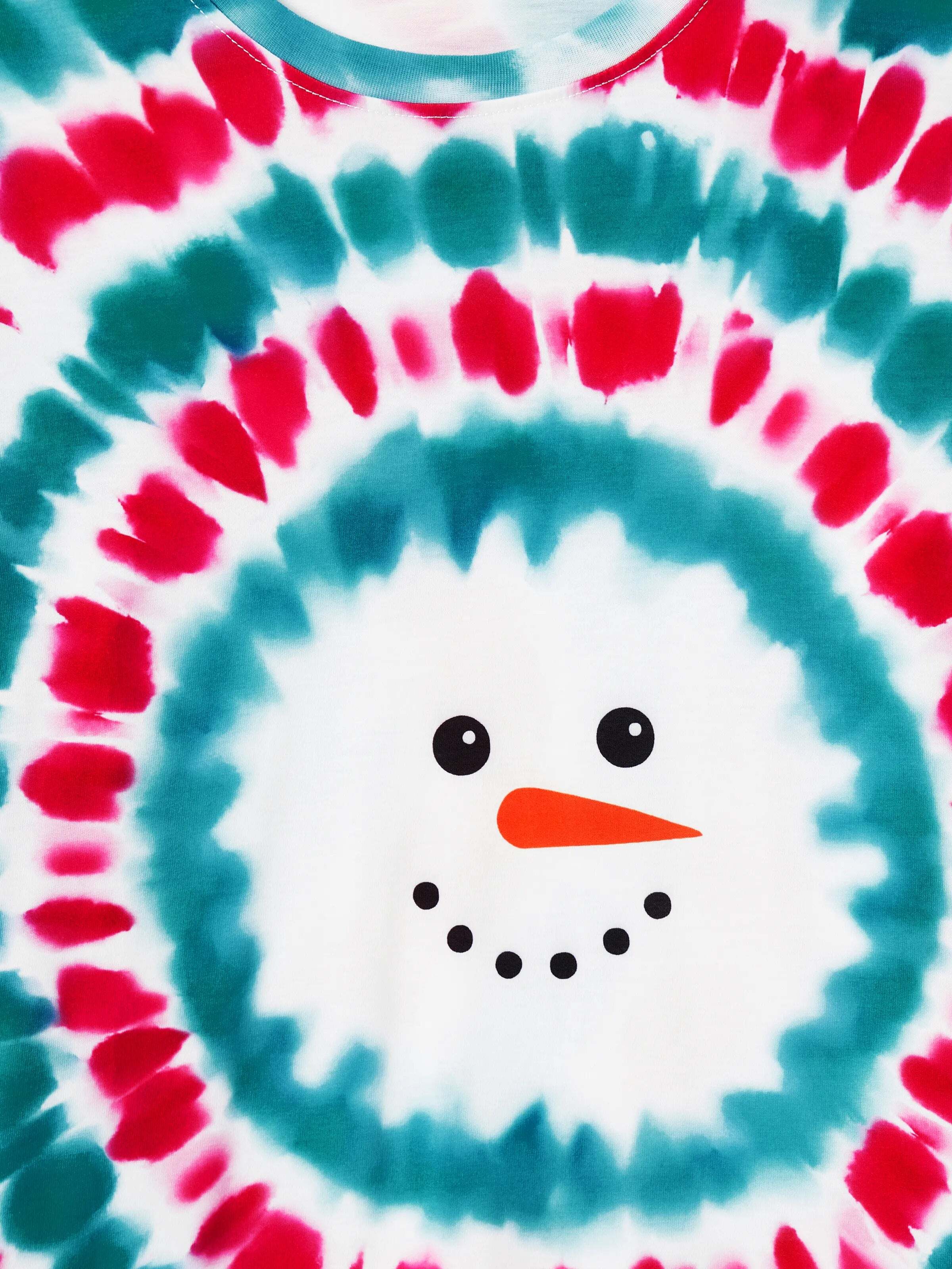 Christmas Snowman Print Family Matching Colorful Pajamas Sets with Christmas Socks Multi-color