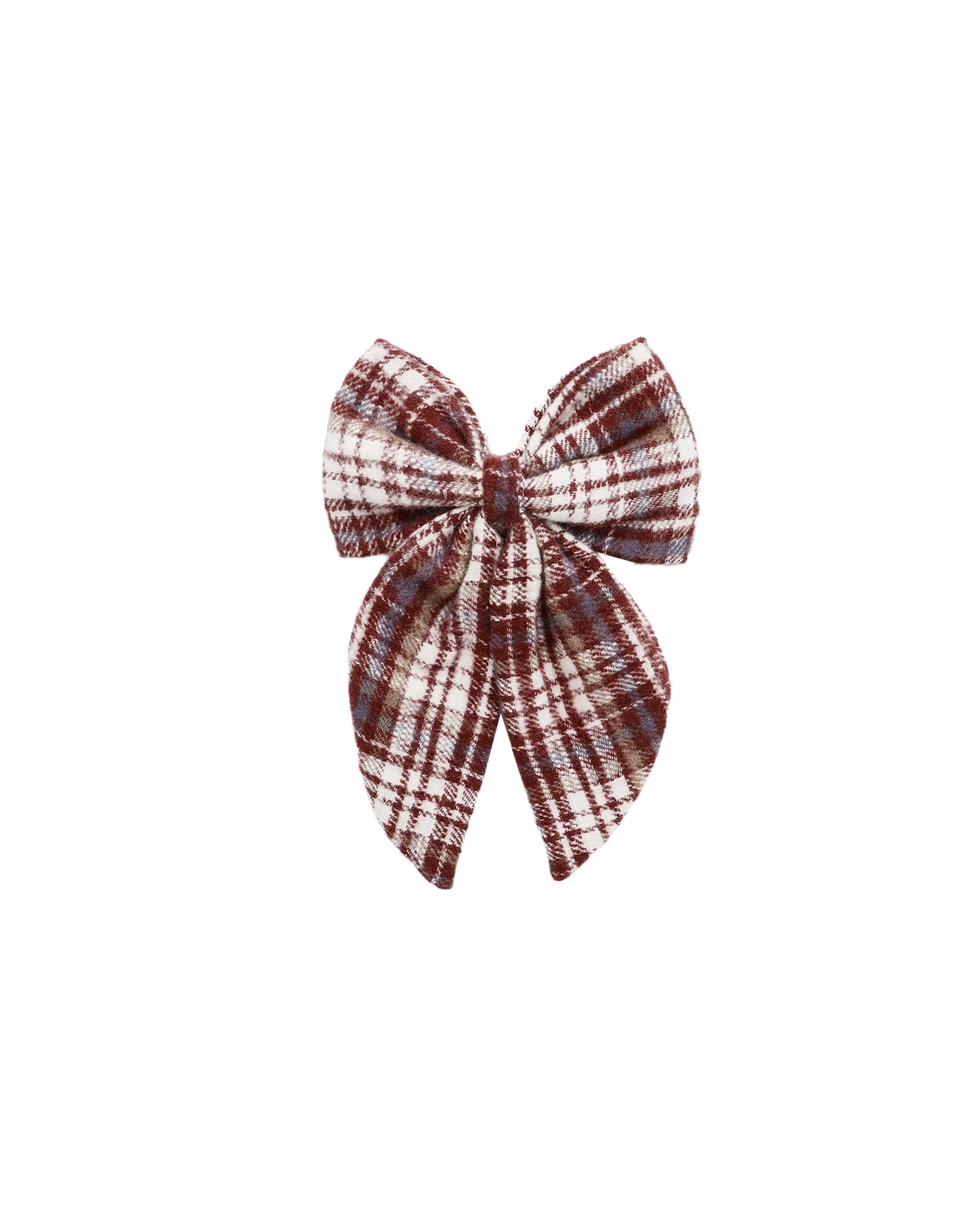 Oversized Bow | Burgundy Plaid
