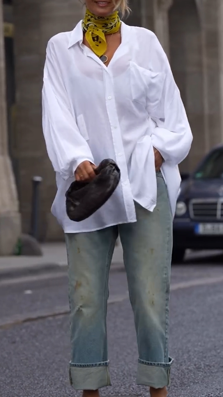 Women's Collar Loose Shirt and Pants Commuting