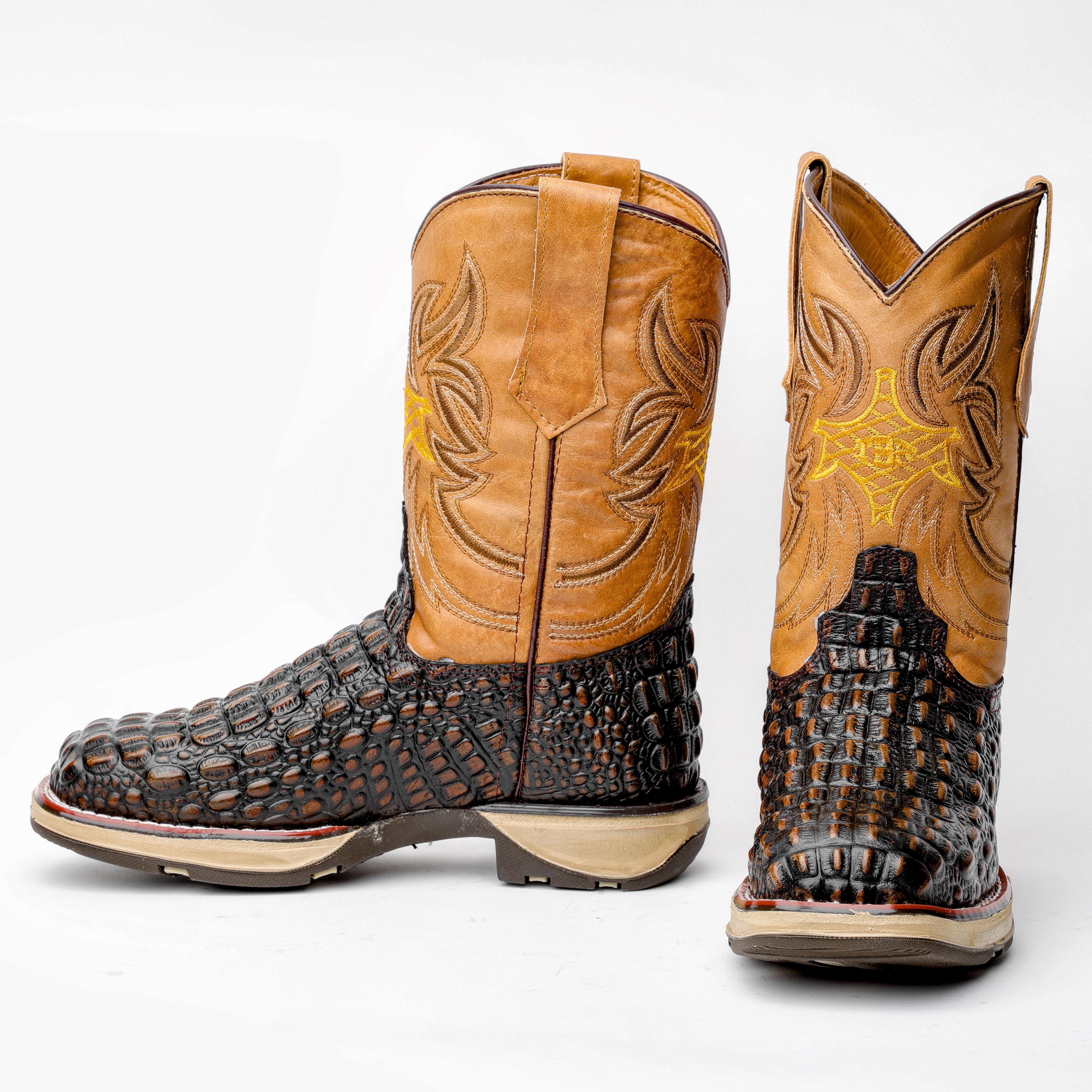 Caiman Hornback Leather Boots With 3D Lightweight Sole - Composite Toe