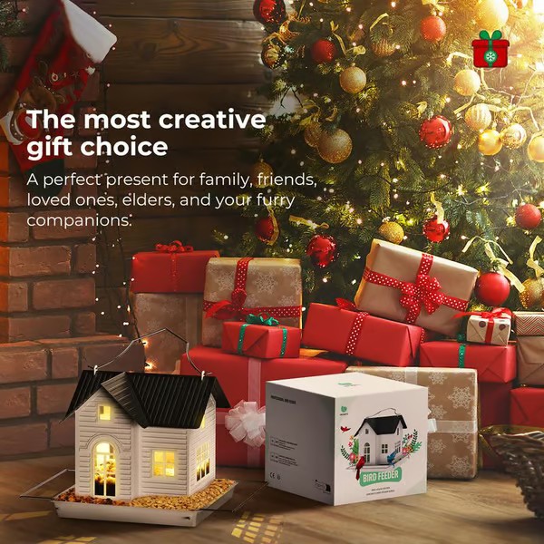 Solar Bird Feeders for Outdoors Hanging-Attracts Wild Birds,Cardinals & Night Migrants