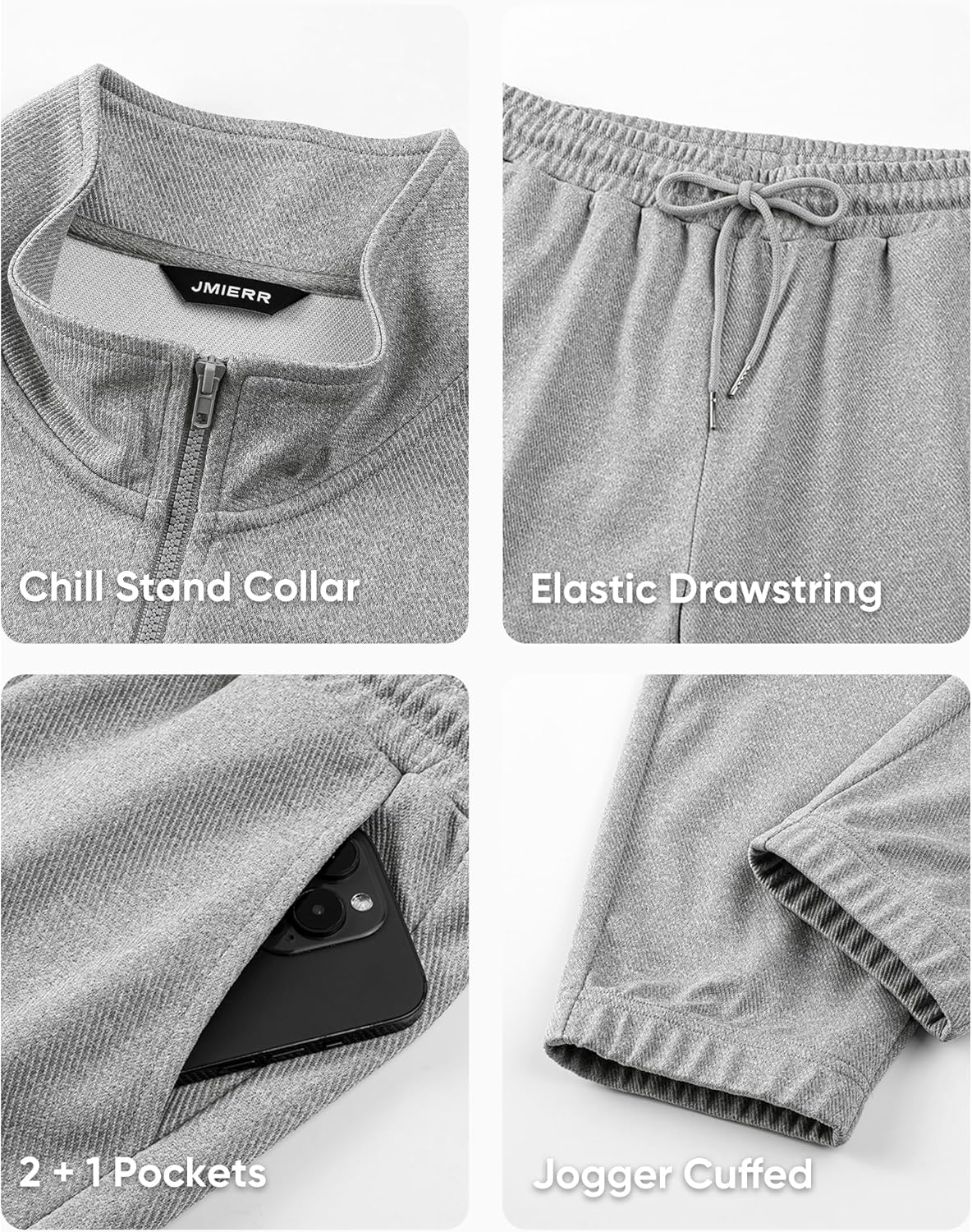 2025 Men Fall Tracksuit 2 Piece Set Old Money Polo Quarter Zip Twill Sweatsuits Jogging Sweatpants Loungewear