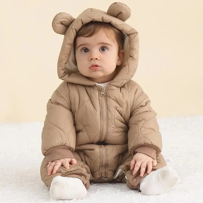 Winter Hooded Baby Romper
