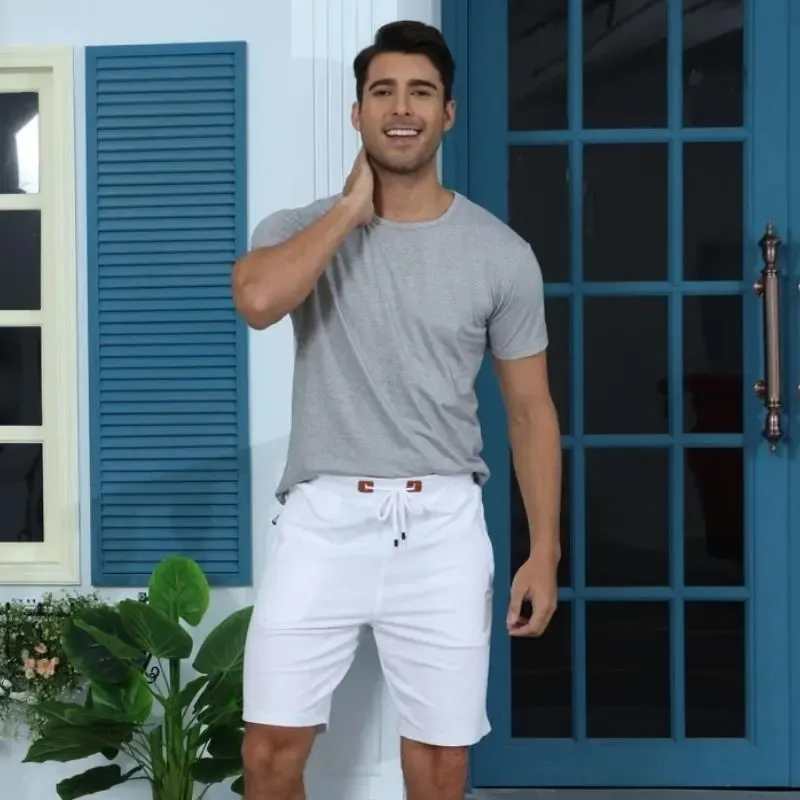 9PACK-Men'S Summer Casual Shorts With Zipper Pockets