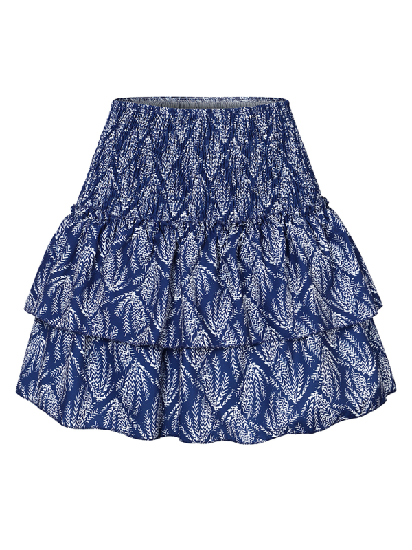 Skirt Pleated Skirt Ruffled Printed Skirt Able Floral Short Skirt
